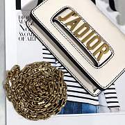 Dior White J'adior Flap Bag with Chain - 2