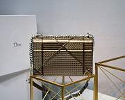 Christian Dior Metallic Gold Micro Cannage Leather  Diorama Bag - 3
