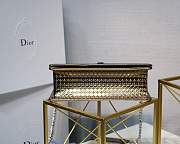 Christian Dior Metallic Gold Micro Cannage Leather  Diorama Bag - 2