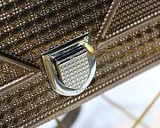 Christian Dior Metallic Gold Micro Cannage Leather  Diorama Bag - 4