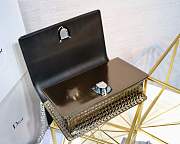 Christian Dior Metallic Gold Micro Cannage Leather  Diorama Bag - 5
