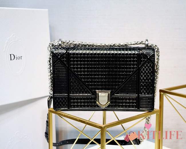 Dior Medium Diorama Bag Black - 1