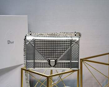 Dior Medium Diorama Bag silver