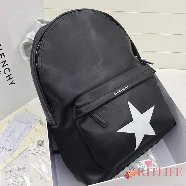 Givenchy Backpack calfskin leather white star black 5533469 - 1