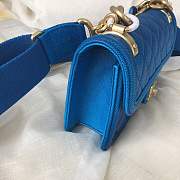 Chanel Flap Grained Calfskin Bag blue AS0061 - 6