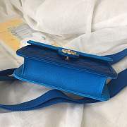 Chanel Flap Grained Calfskin Bag blue AS0061 - 5