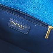 Chanel Flap Grained Calfskin Bag blue AS0061 - 4