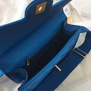 Chanel Flap Grained Calfskin Bag blue AS0061 - 2
