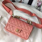 Chanel Flap Grained Calfskin Bag pink AS0061 - 1