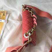 Chanel Flap Grained Calfskin Bag pink AS0061 - 2
