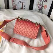 Chanel Flap Grained Calfskin Bag pink AS0061 - 3