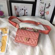 Chanel Flap Grained Calfskin Bag pink AS0061 - 6