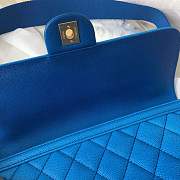 Chanel Flap Grained Calfskin Bag blue AS0062 - 6