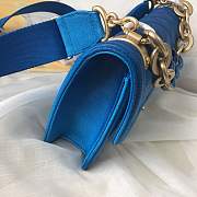 Chanel Flap Grained Calfskin Bag blue AS0062 - 5