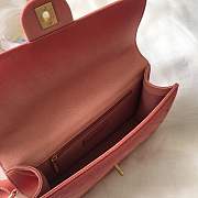 Chanel Flap Grained Calfskin Bag pink AS0062 - 3