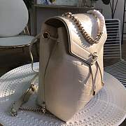 Chanel Calfskin Coco Chevron Backpack Bag  A57555 white - 5