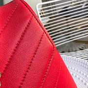 Chanel Calfskin Coco Chevron Backpack Bag A57555 red - 4