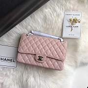 Chanel calfskin caviar skin leather 2.55 Flap pink Bag 1112 - 1