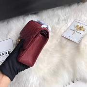 Chanel calfskin caviar leather 2.55 Flap burgundy Bag 1112 - 6