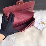 Chanel calfskin caviar leather 2.55 Flap burgundy Bag 1112 - 4