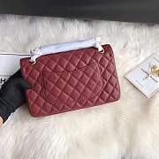 Chanel calfskin caviar leather 2.55 Flap burgundy Bag 1112 - 3