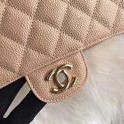 Chanel calfskin caviar leather 2.55 Flap Beige Bag 1112 - 4