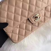 Chanel calfskin caviar leather 2.55 Flap Beige Bag 1112 - 6