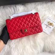Chanel calfskin caviar leather 2.55 Flap red Bag 1112 - 3
