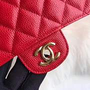 Chanel calfskin caviar leather 2.55 Flap red Bag 1112 - 6