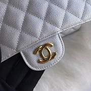 Chanel calfskin caviar leather 2.55 Flap silver Bag 1112 - 3