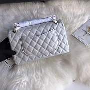 Chanel calfskin caviar leather 2.55 Flap silver Bag 1112 - 2