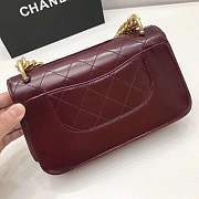 Chanel 24cm burgundy accordion shoulder bag - 3