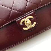 Chanel 24cm burgundy accordion shoulder bag - 6