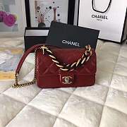 Chanel 20cm burgundy accordion flapbag 9186590 - 1