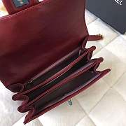 Chanel 20cm burgundy accordion flapbag 9186590 - 2