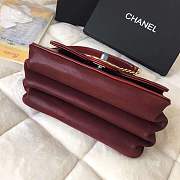 Chanel 20cm burgundy accordion flapbag 9186590 - 3