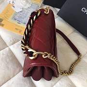Chanel 20cm burgundy accordion flapbag 9186590 - 6