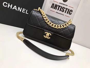 Chanel 24cm black accordion flapbag