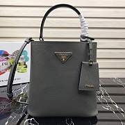 Prada 1BA212 Prada Double Saffiano gray bag - 1