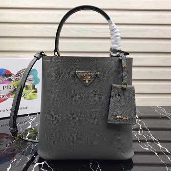 Prada 1BA212 Prada Double Saffiano gray bag