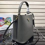 Prada 1BA212 Prada Double Saffiano gray bag - 2