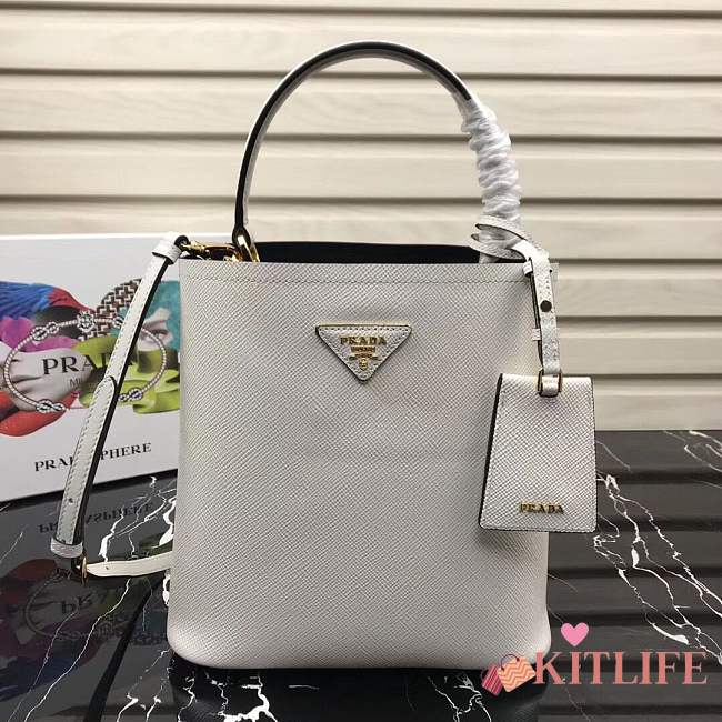 Prada 1BA212 Prada Double Saffiano white bag - 1