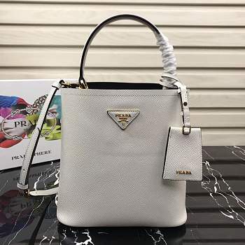 Prada 1BA212 Prada Double Saffiano white bag