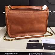 YSL medium Niki calfskin Leather MONOGRAMME SAINT LAURENT Brown Shoulder Bag 8005 - 2