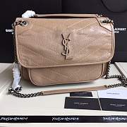 YSL medium Niki calfskin Leather MONOGRAMME SAINT LAURENT Light brown Shoulder Bag 8005 - 1