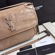 YSL medium Niki calfskin Leather MONOGRAMME SAINT LAURENT Light brown Shoulder Bag 8005 - 2