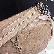 YSL medium Niki calfskin Leather MONOGRAMME SAINT LAURENT Light brown Shoulder Bag 8005 - 4