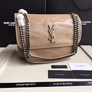 YSL medium Niki calfskin Leather MONOGRAMME SAINT LAURENT Light brown Shoulder Bag 8005 - 6