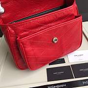 YSL medium Niki calfskin Leather MONOGRAMME SAINT LAURENT Red Shoulder Bag 8005 - 3
