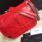 YSL medium Niki calfskin Leather MONOGRAMME SAINT LAURENT Red Shoulder Bag 8005 - 2